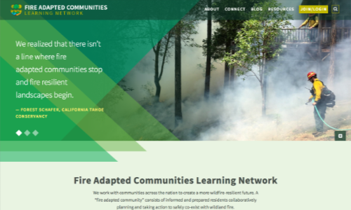 Fire Adapted Communities Learning Network screenshot